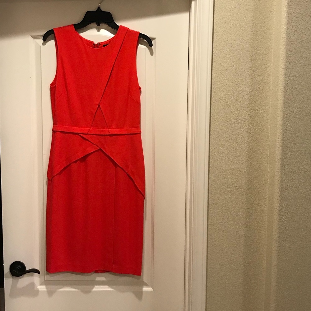 BCBGMaxAzria Red Sleeveless Sheath Dress